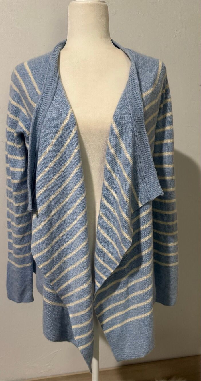 Vineyard Vines 100% Cashmere open Front striped sweater M